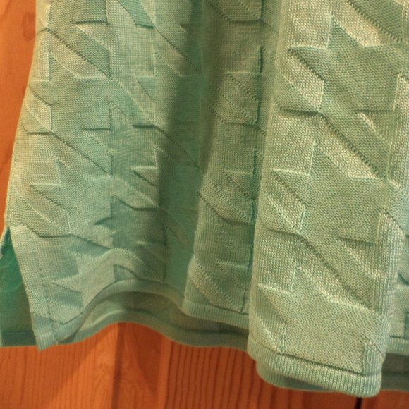 Ming Wang Tank Vest Top   ~ Sleeveless ~  Mint Green Jacquard Design   Size: XL - Picture 5 of 8